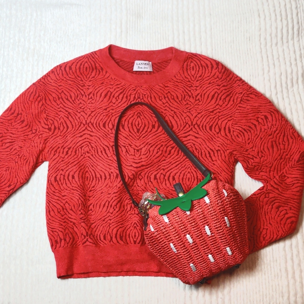 Lanvin Red Crew Neck Sweater